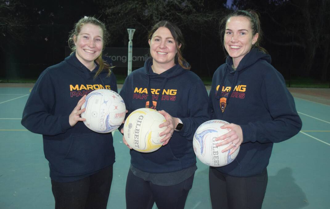 EXCITING TIMES: Marong's Kirsty Hamilton, coach Bianca Garton and A-grade captain Kimberley Dalton are eagerly looking forward to Sunday's elimination final between the Panthers and Bridgewater at Malone Park. Picture: KIERAN ILES