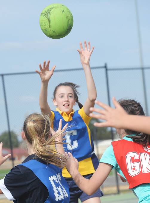 BUDDING STARS: Netball hopefuls go through their paces at the School Sports Victoria Loddon Mallee regional trials at Epsom Huntly Recreation Reserve on Wednesday. Picture: DARREN HOWE