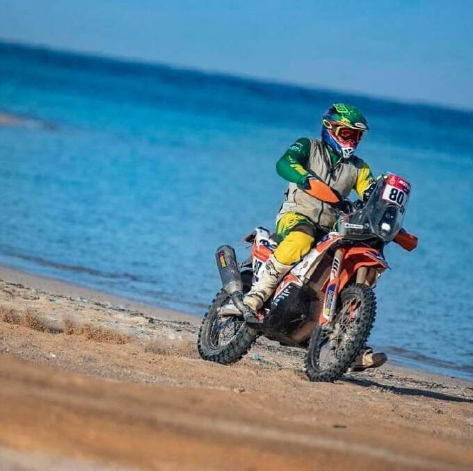 ON THE RISE: Michael Burgess is faring well in his first Dakar rally.