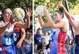 Claudia Mawson (left) and Kirby Elliott will again lead Gisborne into battle this season as co-captains, as the Bulldogs attempt to defend their premiership crown. Pictures by Darren Howe