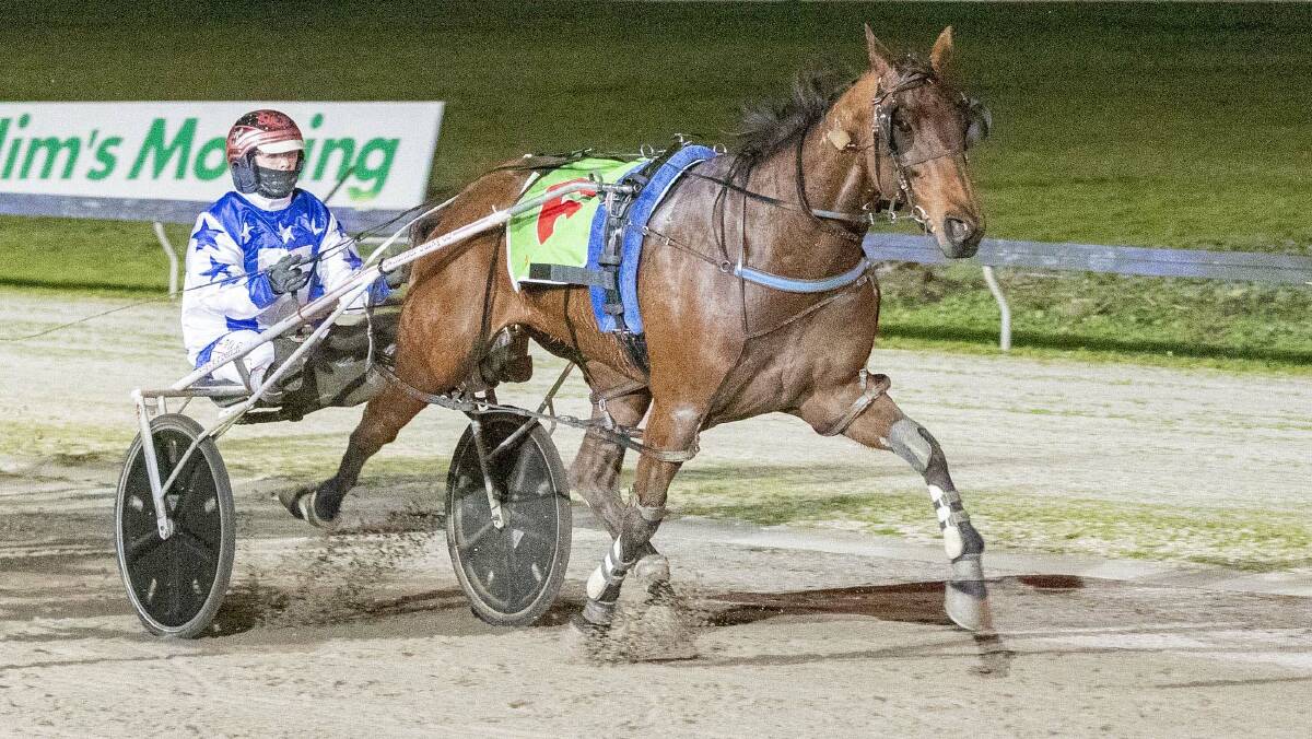 DOUBLE COMPLETE: Tayla French steers Chapter One to victory for Lara trainer Carson Millar at Geelong on Saturday night. Picture: STUART McCORMICK