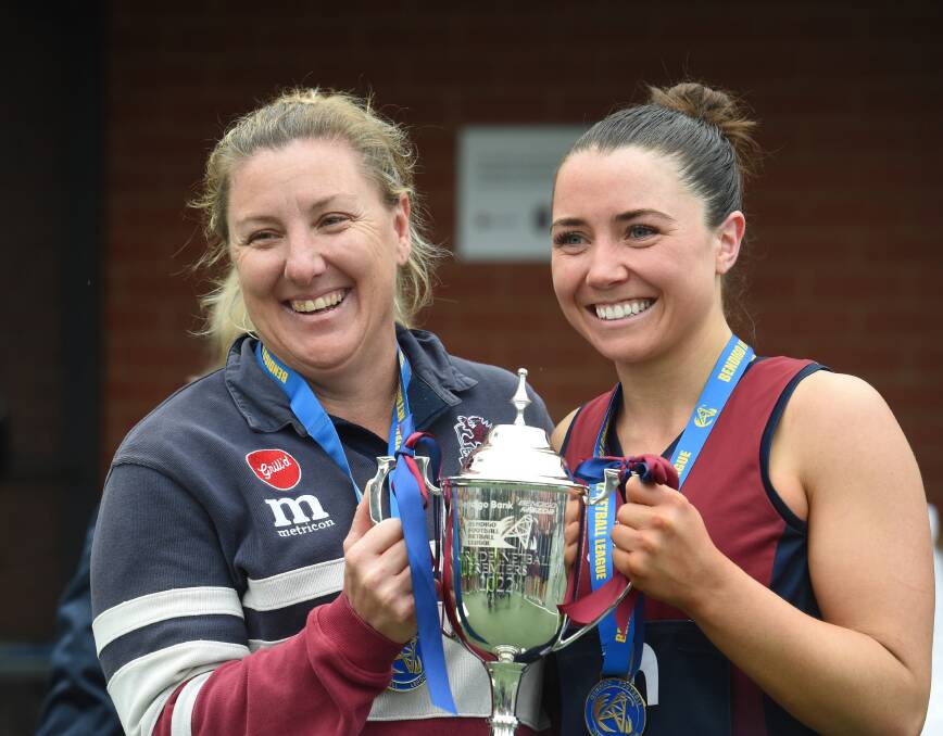 Premiership coach Tamara Gilchrist and captain Meg Williams. Picture: Noni Hyett