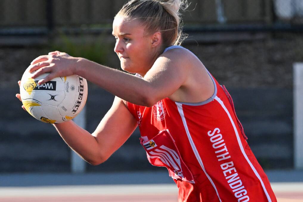 Chloe Gray is back for her third season in the Bloods' midcourt. Picture by Darren Howe