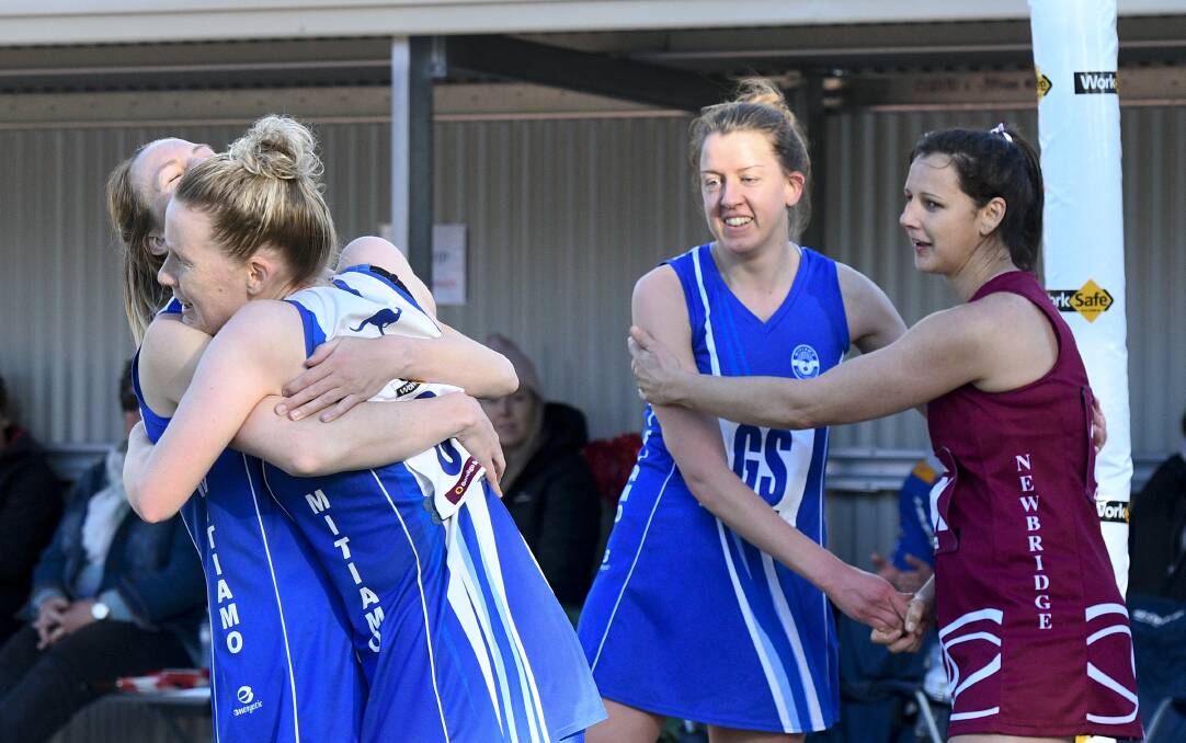 Premiership goal shooter Lucy Morcom is preparing for a shift to defence as Mitiamo gets set to launch its LVFNL premiership defence. Picture: NONI HYETT