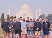 The group of Bendigo travellers visits the Taj Mahal in India ahead of their involvement at the AFL India National Championships. Picture supplied