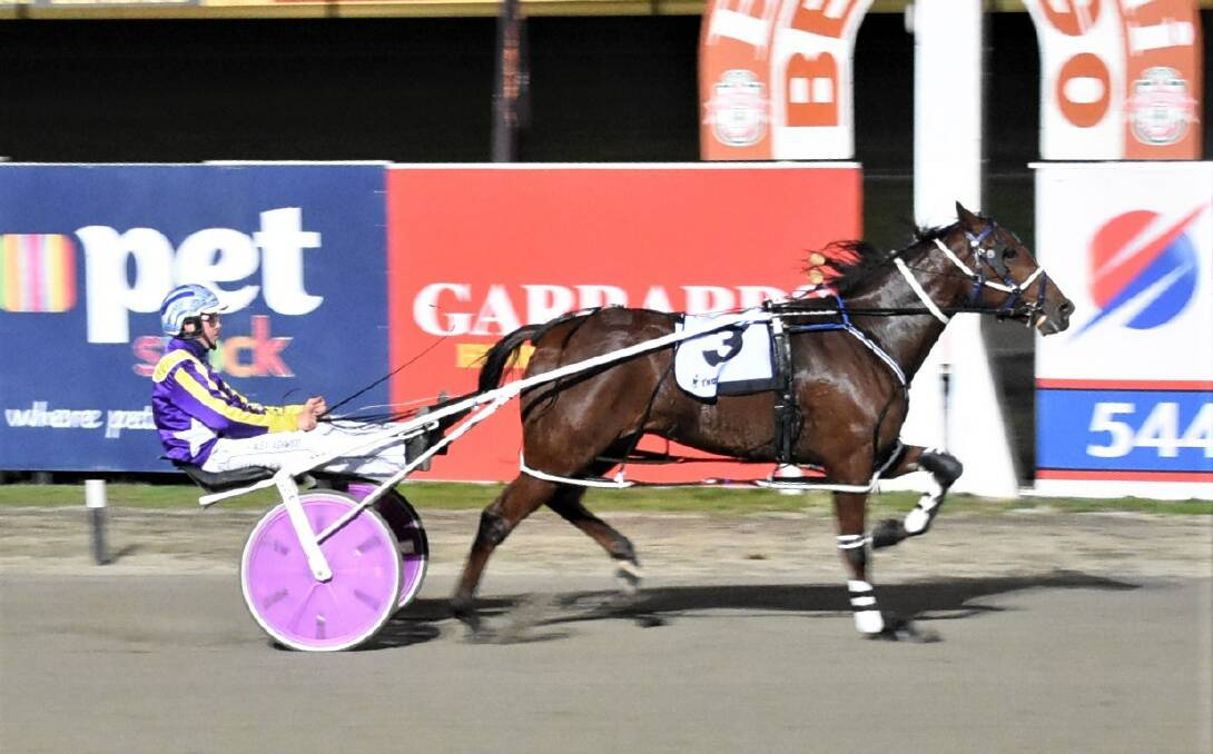 Alex Ashwood completes a driving double aboard the Glenn Douglas-trained Motu Cullen on Monday. Picture: CLAIRE WESTON PHOTOGRAPHY