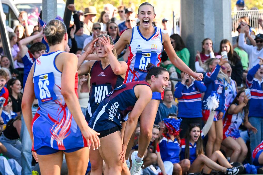 Claudia Mawson savours premiership success following the Bulldogs' stirring 2023 grand final win against Sandhurst. Picture by Darren Howe
