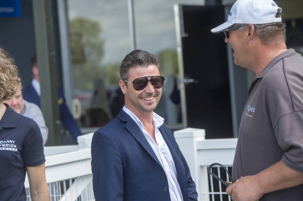 Brent Stanley is all smiles following the win of Garbhan on Kyneton Cup day. It continued a good week for the Sutton Grange trainer, who was thrilled with It's Kind Of magic;s fourth placing in a Listed race at Flemington on Melbourne Cup day. Picture: DARREN HOWWE