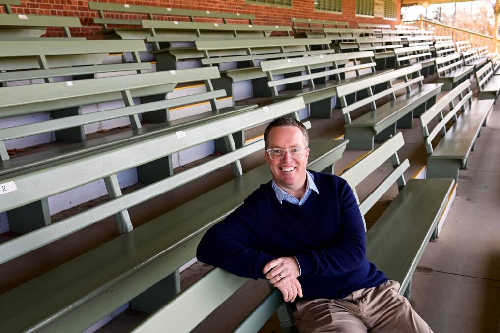 JOB WELL DONE: Aaron Hearps is moving on after six years as CEO of the Bendigo Jockey Club. Picture: BRENDAN McCARTHY