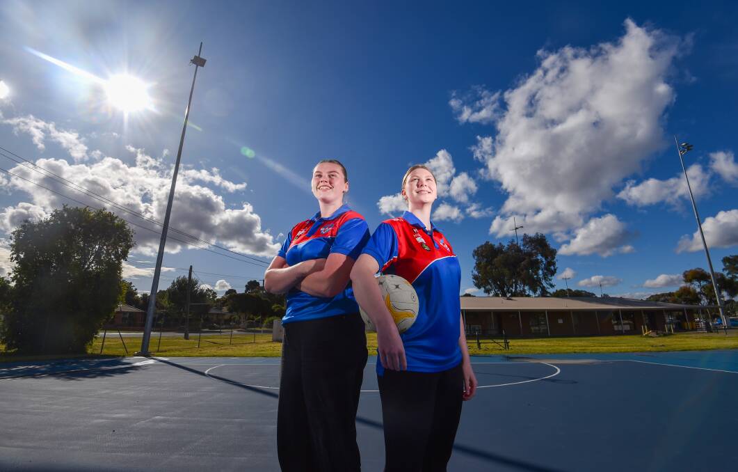 Abbey Grindal and Morgan McClellan have joined Heathcote District league club North Bendigo. Picture by Darren Howe