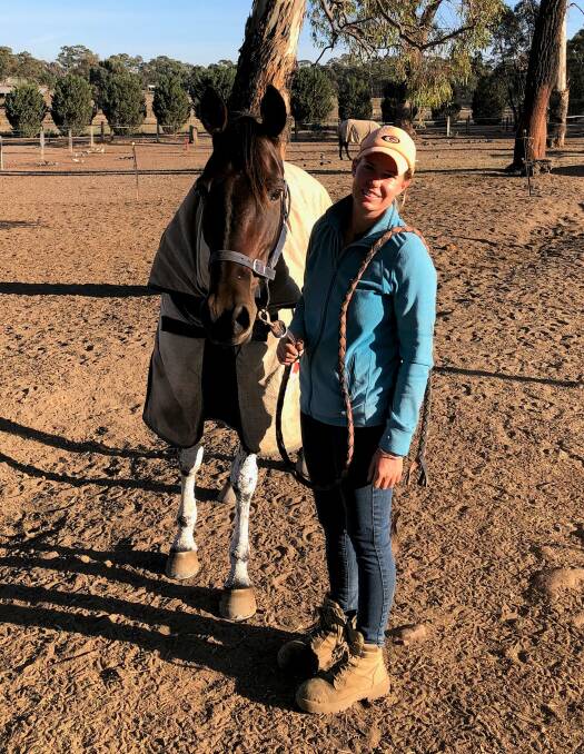 Tayla Fellows with Barbie Mattgregor on the morning after her maiden win at Maryborough on Thursday.