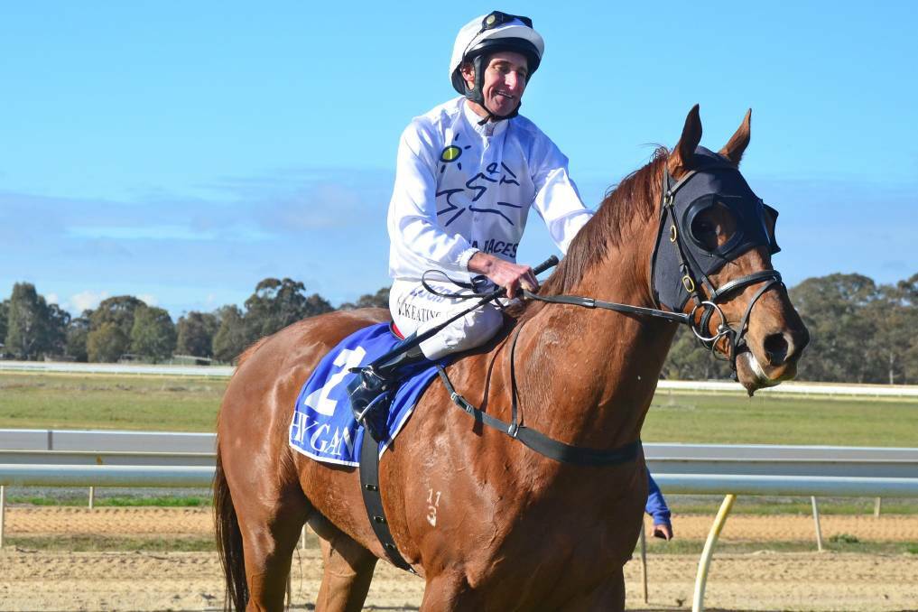 John Keating is remaining upbeat as he continues to recover from injuries sustained in a fall last month at Wangaratta.