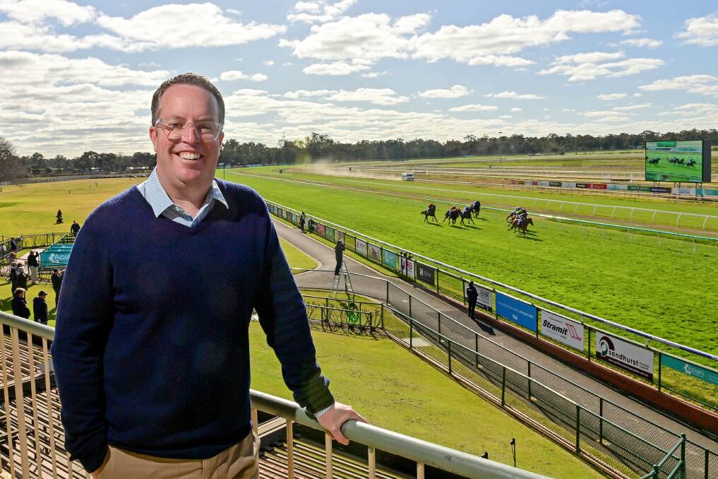 CONTENT: Departing Bendigo Jockey Club chief executive officer Aaron Hearps reflects on a hectic and productive six years in charge during Thursday's race meeting. Picture: BRENDAN McCARTHY