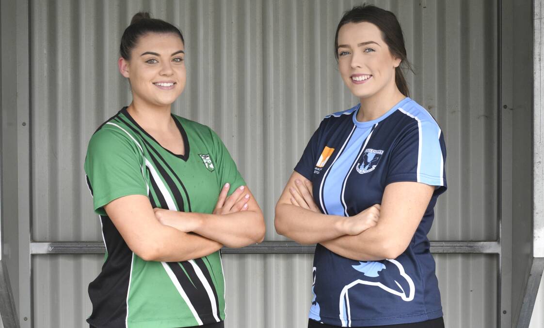 VNL team-mates Chelsea Sartori and Abbey Ryan are hoping to secure the double chance for their BFNL teams at Dower Park on Saturday. Picture: NONI HYETT