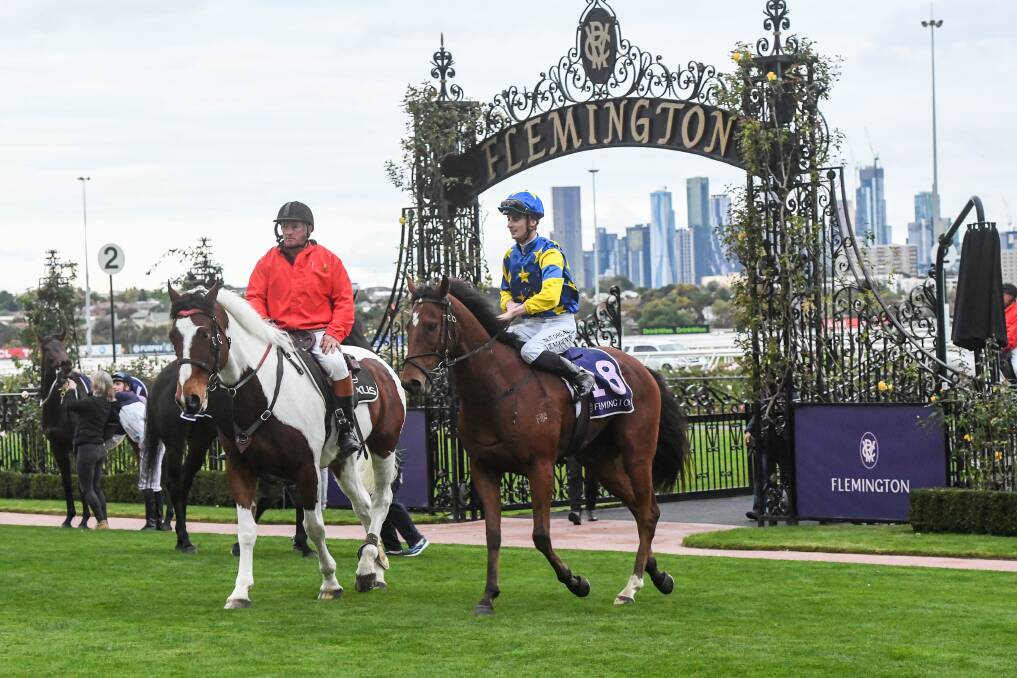 Teodore Nugent returns to the mounting yard on Our Lone Star. Picture: BRETT HOLBURT/RACING PHOTOS