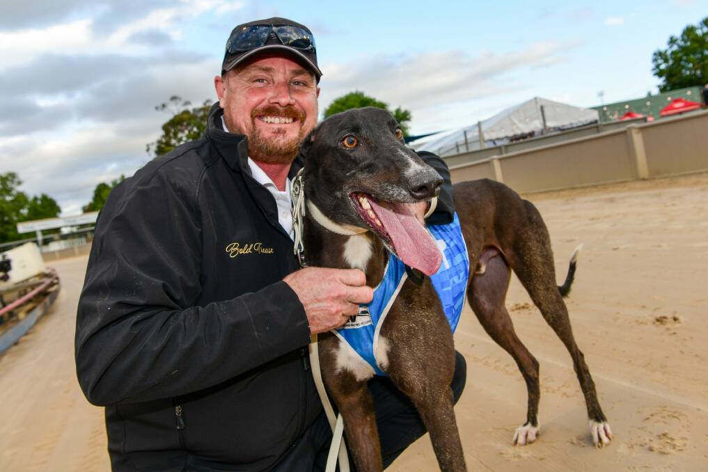 Heathcote trainer Ray Henness with his Sale Cup Final hopeful I'm Easy Boys.