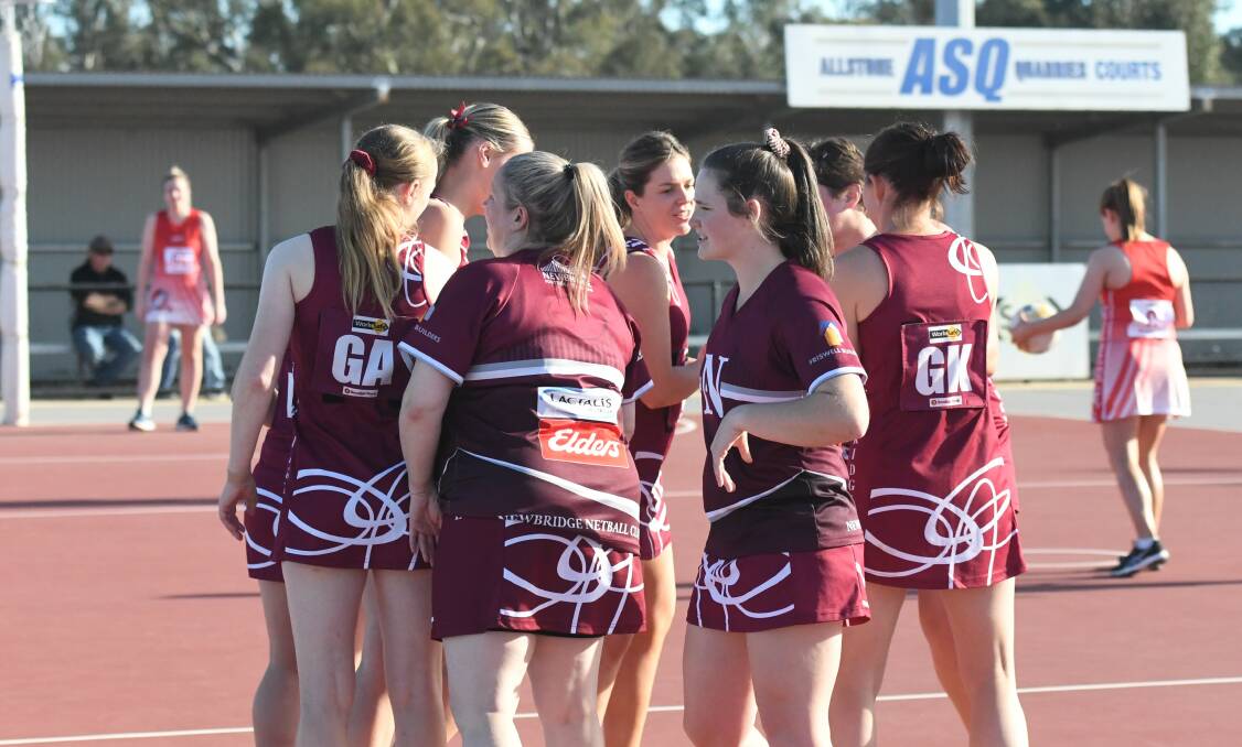 Newbridge played some of its best and most exciting netball of the season against top-three contender Bridgewater on Saturday. Picture: LUKE WEST