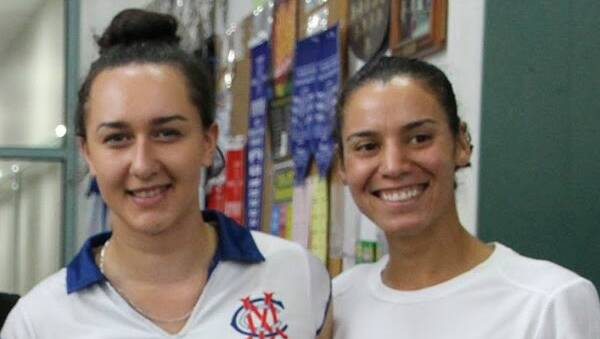 Taylor Flavell (left) is hoping she can mix it with the likes of Women's Open top seed Christine Nunn (right) at the upcoming Bendigo International Open. Picture:  Mountain District Squash Club/Facebook