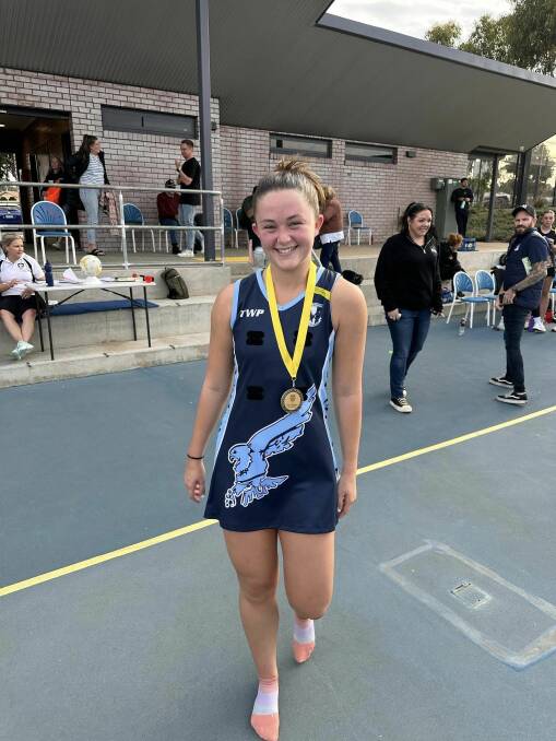 Tiarni Baxter was awarded the Pat Cronin Foundation Medal as Eaglehawk's best player in Saturday's game against Castlemaine.