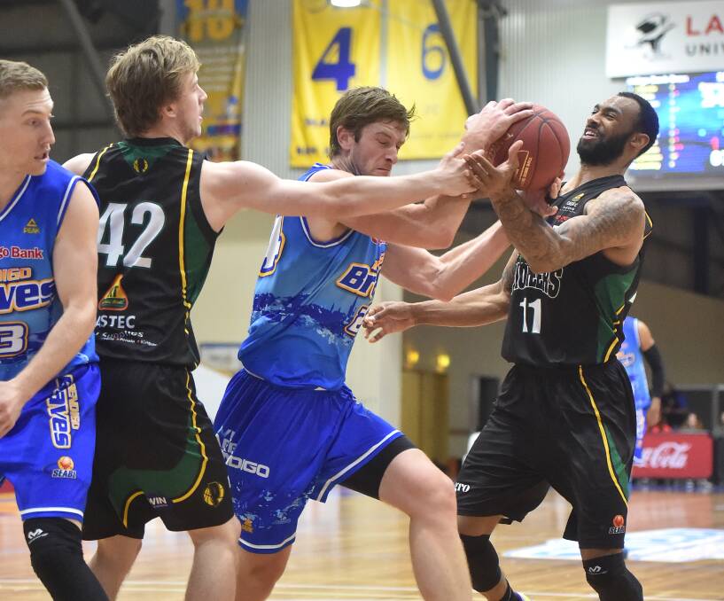 ARM-WRESTLE: Chris Hogan and Bendigo Braves have engaged in countless epic battles against Mount Gambier Pioneers and are expecting another fierce challenge on Friday night at the Icehouse. Picture: NONI HYETT