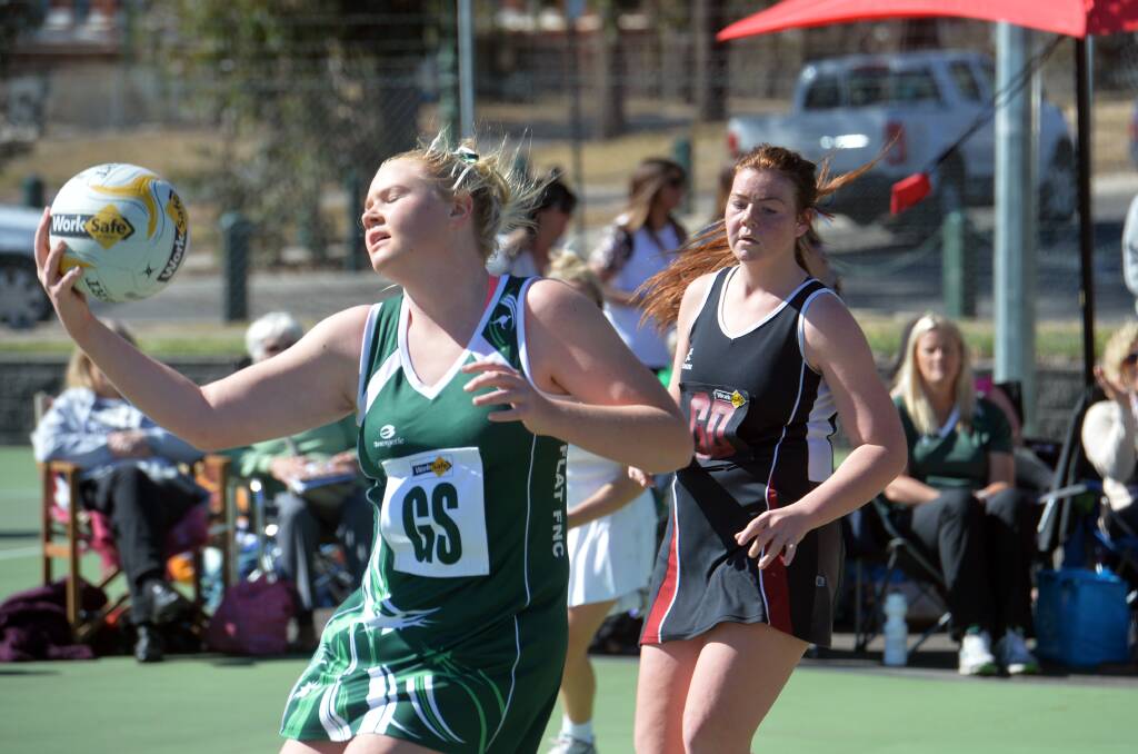 Annie Spear in action during the 17-and-under grand final, won in dominant fashion by Kangaroo Flat.