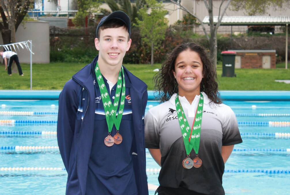 MEDALS HAUL: Cameron Jordan and Katerina Pizzo have strated the 2017-18 swimming season in fine style in short-course events.