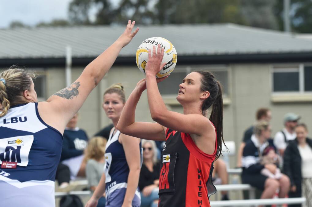 Former Pyramid Hill premiership star Zoe Kennedy made her debut for White Hills against LBU. Picture: NONI HYETT