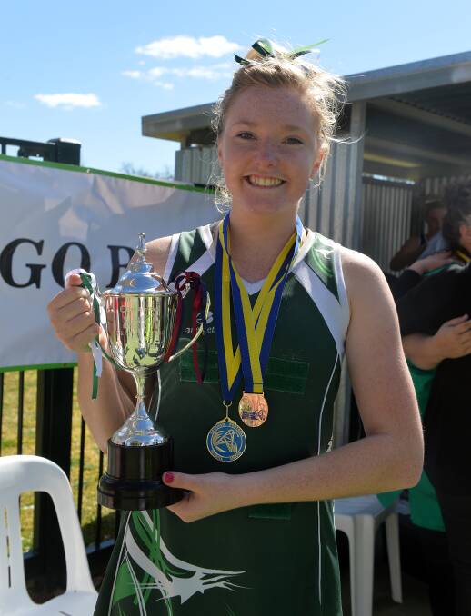 Bridget Murray was co-captain and best on court in Kangaroo Flat's 17-and-under premiership win in 2014. Picture: LIZ FLEMING