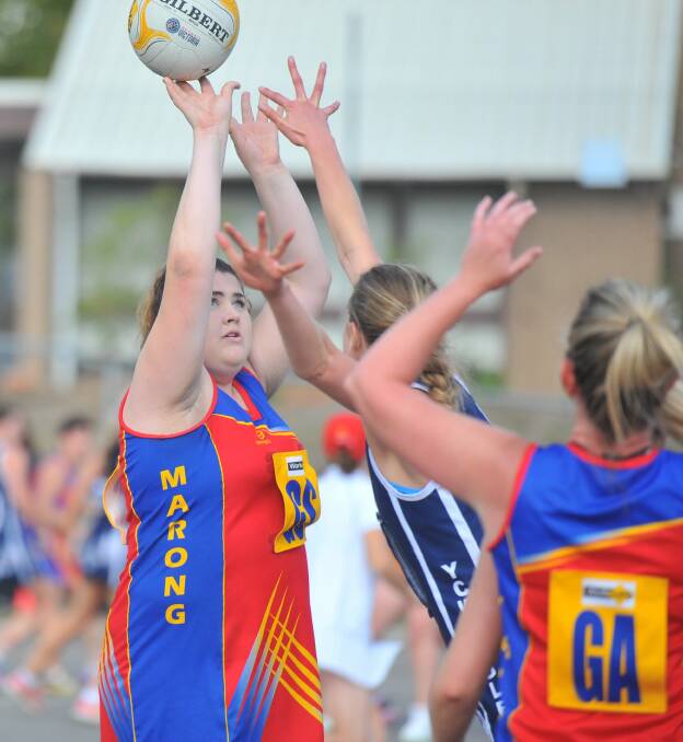Cody Clark has made the step up to A-grade netball with Marong. Picture: LUKE WEST