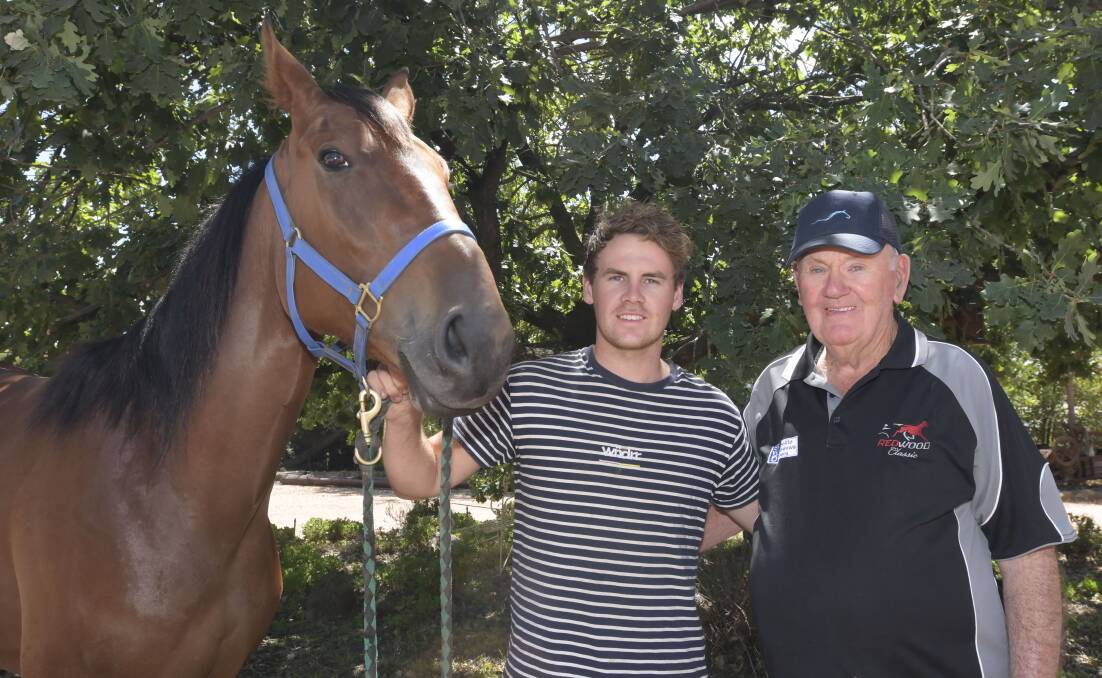 Haydon Gray and Len Maher with Rigondeaux. The young reinsman and veteran trainer combined for a special win with Declan Henry at Lord's Raceway on Wednesday night. File picture: NONI HYETT