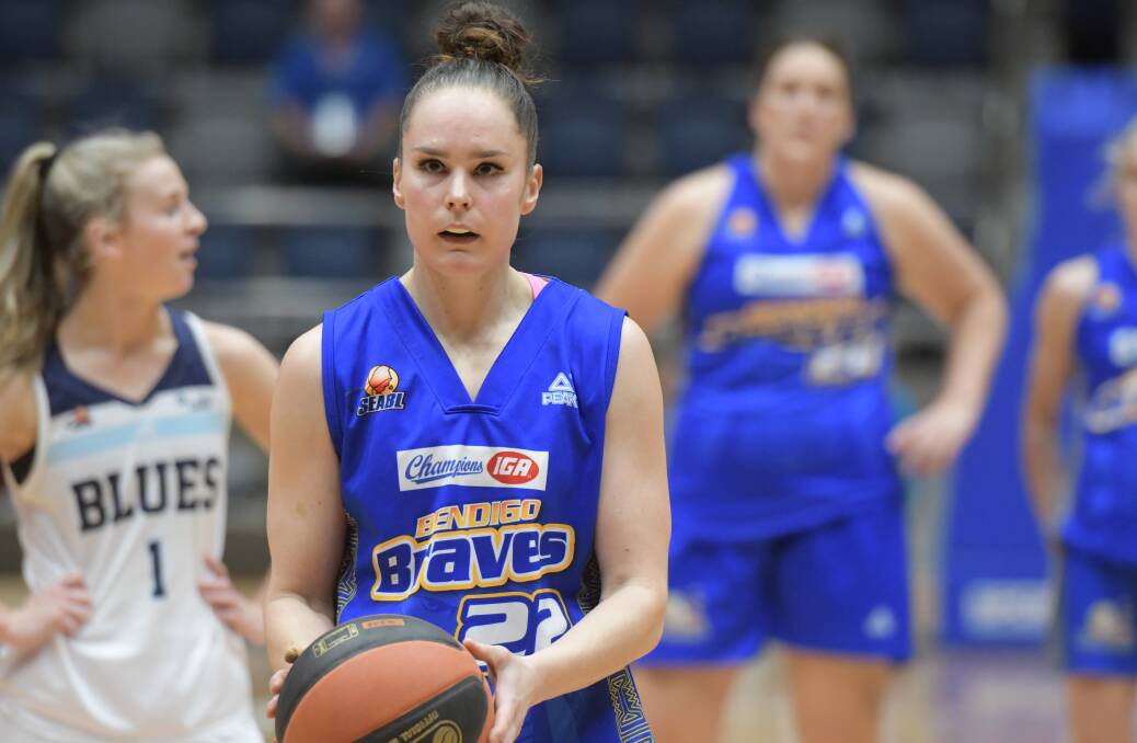 Kelly Wilson's 15 points and 15 assists was one of many bright performances for the Braves women in an even team performance against Kilsyth Cobras. Picture: NONI HYETT
