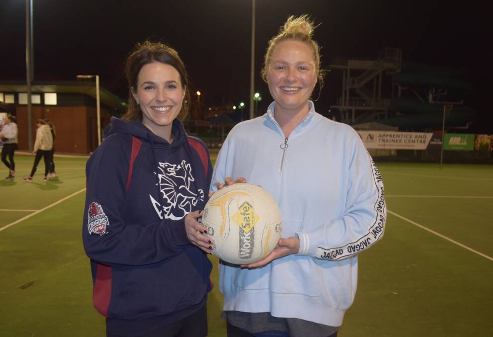 CLUB STALWARTS: Amy Coghlan (150 games) and Gabriella Greene (200 games) will reach big milestones for Sandhurst in round 12 of BFNL netball action on the weekend. The Dragons play South Bendigo at the Queen Elizabeth Oval. Picture: KIERAN ILES