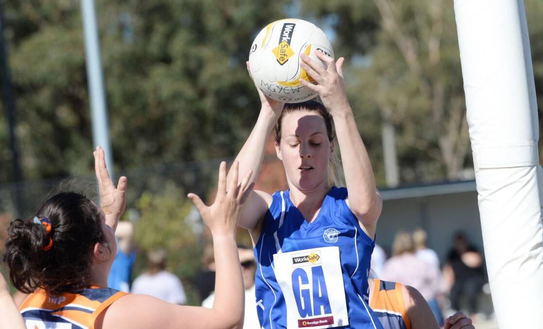 Laura Hicks was at the top of her game for Mitiamo against Maiden Gully YCW. File picture: DARREN HOWE