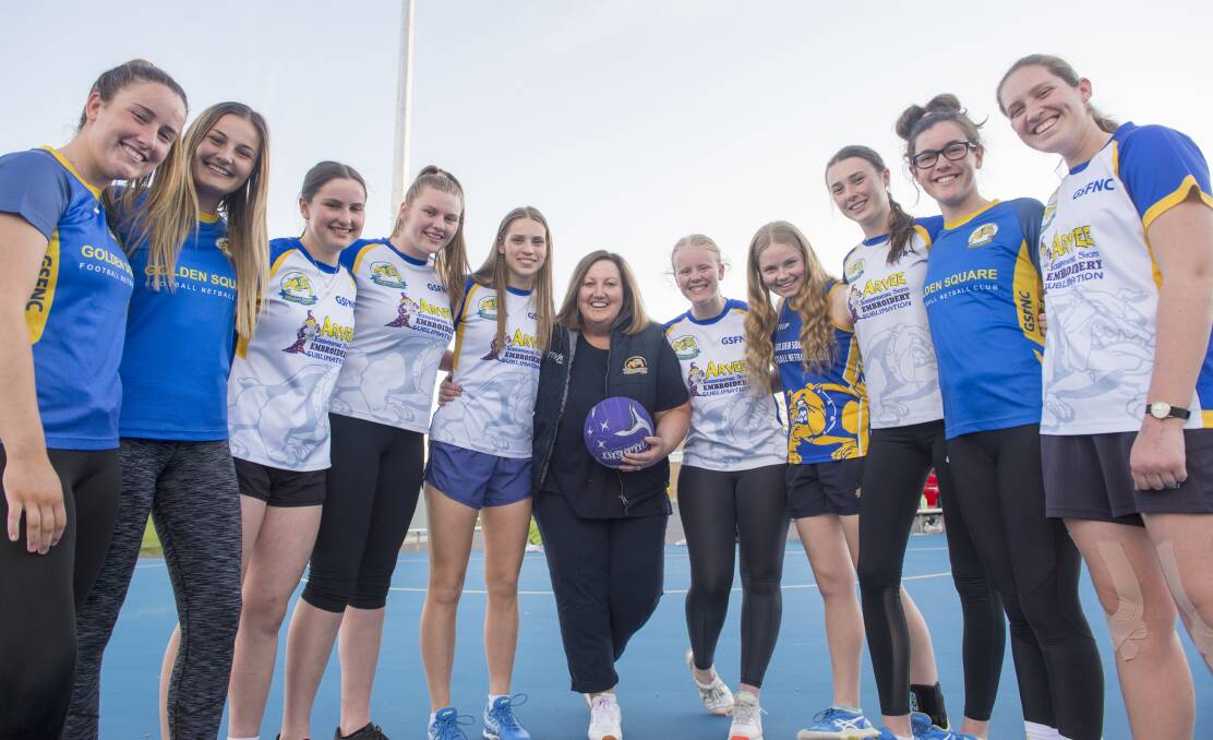 BUILDING MOMENTUM: Golden Square players and their coach Melinda Keighran are glad for another crack at Sandhurst. Picture: DARREN HOWE