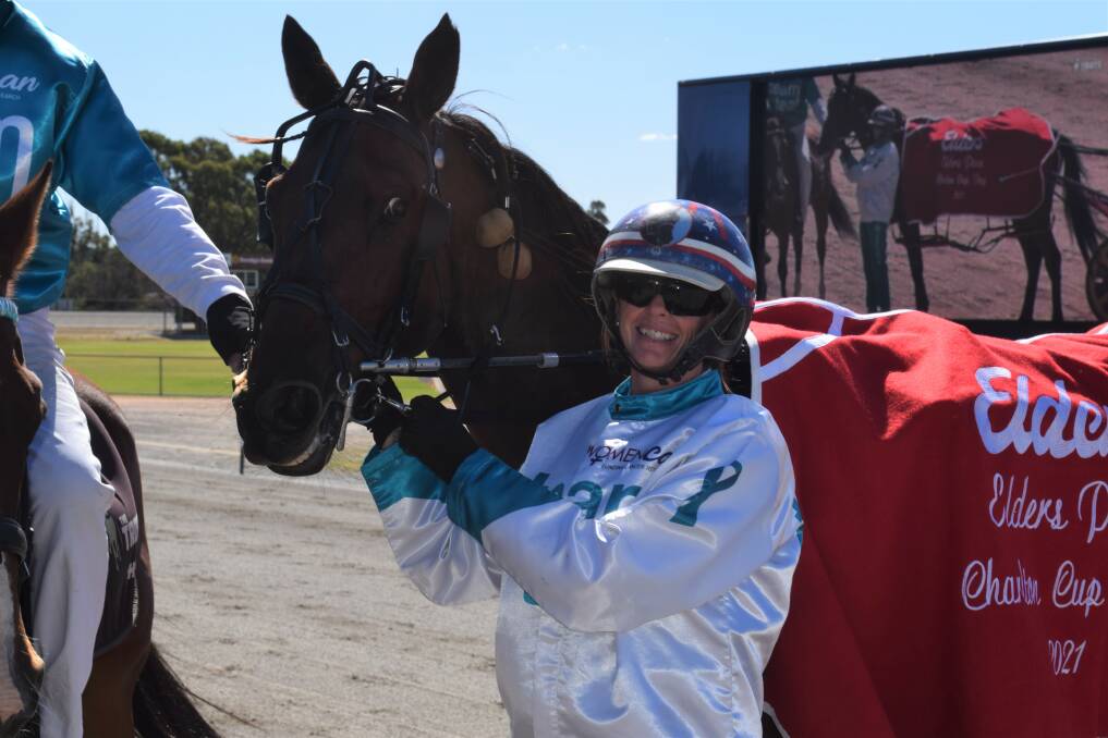 Kerryn Manning combined wiih Cee Cee In America to win the Elders Pace in Charlton Cup day. Picture: KIERAN ILES