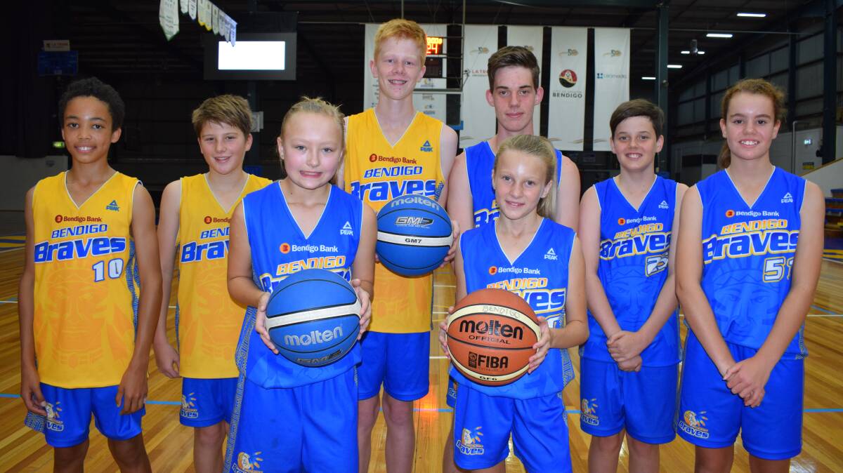 Josiah Pattinson, Darcy Lawler, Giselle Probert, Martin Steen, Will King, Skye Webb, Harry King and Jasmine Rielley will play for the Braves. Picture: KIERAN ILES