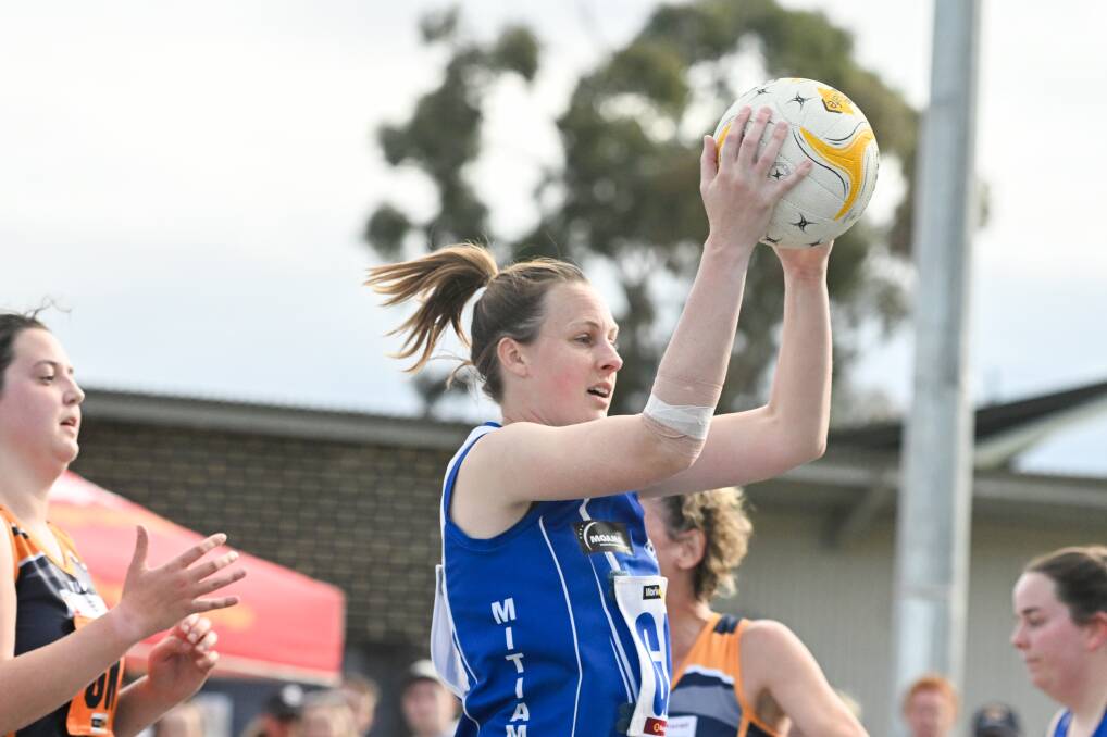 Four-time Helen Ward Medal winner as the LVNL's A-grade best and fairest, Laura Hicks will again pose a major threat to opposition defences in 2024. Picture by Darren Howe