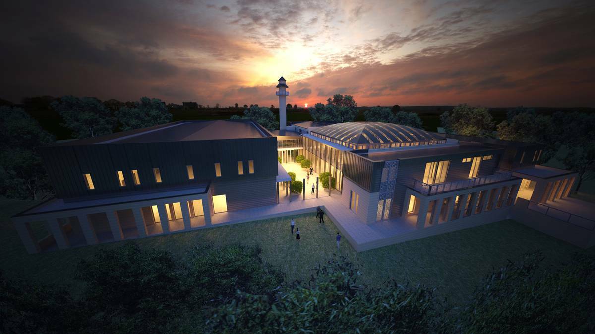 An artist's impression of the proposed mosque.