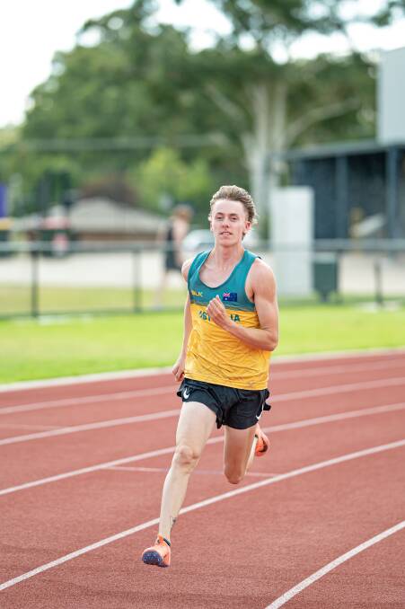 Eaglehawk Athletics Club star Kye Mason in training at Flora Hill for this weekend's Athletics Victoria's track and field championships. Picture: A.J. TAYLOR IMAGES