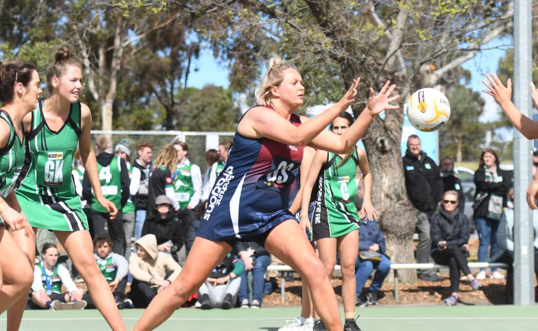 200 UP: Gabriella Greene in action during the 2019 A-reserve grand final against Kangaroo Flat.