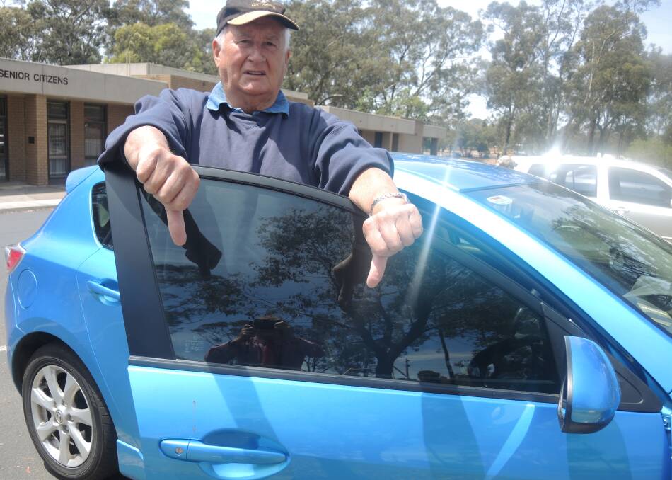 UNNECESSARY: Spring Gully man Hans Banset gives a big thumbs down to a proposal for senior drivers on Victorian roads to wear ‘S-plates.