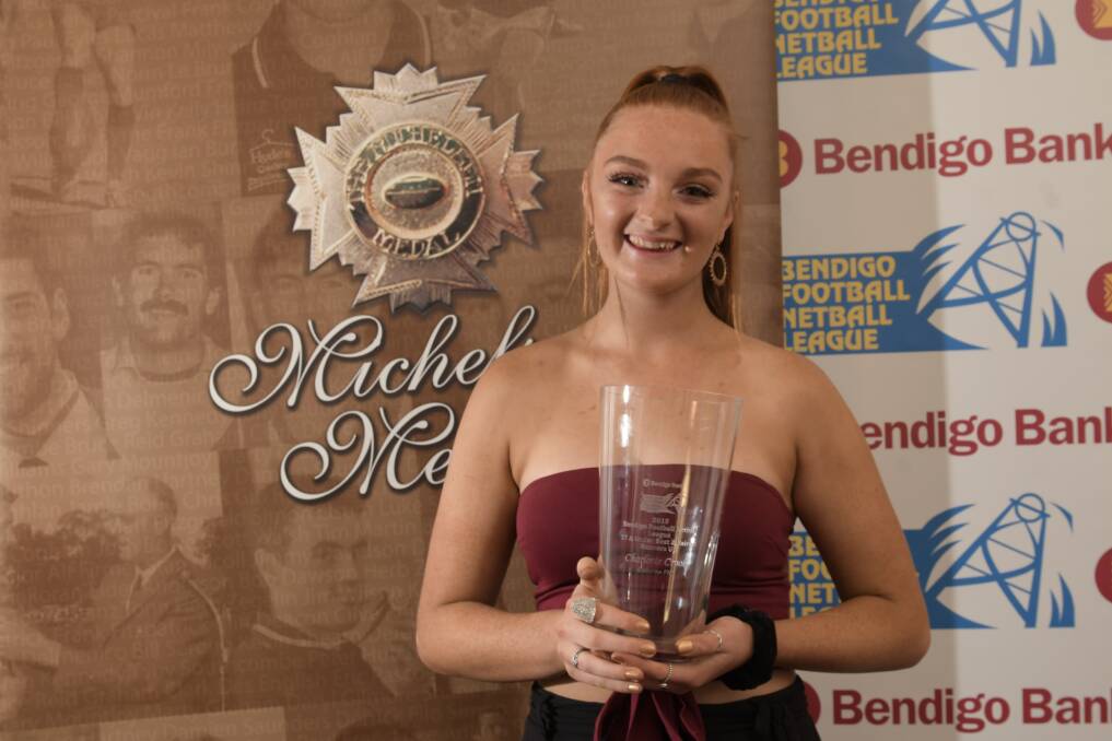Gisborne's Charlotte Crook was runner-up in this year's Carol Sing Medal, but hopes to be part of a Bulldogs 17-and-under premiership this Saturday. Picture: NONI HYETT