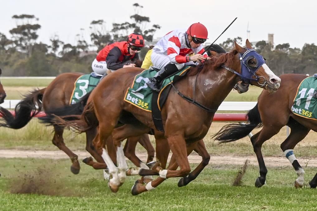 The Rich Fisher, ridden by Dean Holland, wins at Murtoa last October. Picture: ALICE MILES/RACING PHOTOS