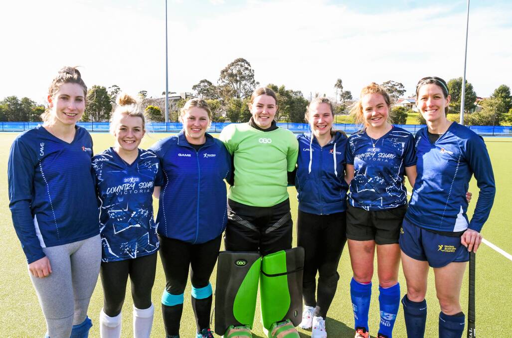 RWADY TO REPRESENT: North West Lightning's Chelsie Hird, Jorgie Wright, Kari Gulson, Jess Maher, Hayley McNaughton, Naomi Hunter, Tracey Johnson will play for Victoria Country at the Australian Country Challenge in Albany, Western Australia from August 6 to 13. Picture: KIERAN ILES