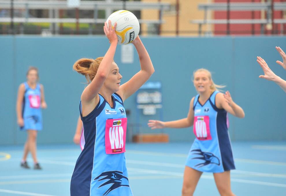 Eaglehawk is one of two BFNL clubs to be represented in the open division at this Saturday's Community Bank Rochester Netball Invitational. Pictured is Ashley Ryan.