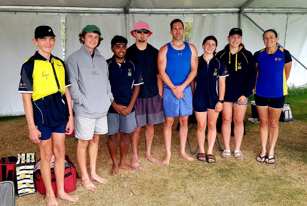 Bendigo Canoe Club members enjoyed plenty of success at last weekend's Victorian Sprint Canoeing Titles at Nagambie. Pictured are Toby Sexton, Henry Livingstone, Govid Goba, Sam Wardrop, Jake Rienits, Sophie Hughes, Milla Tzaros and Lyndell Willcocks.