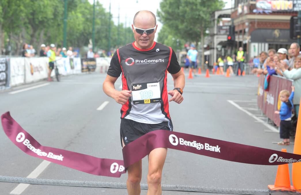 Bendigo triathlete David Meade will be one of the top fancies in Sunday's second instalment of the O'Keefe Marathon. Picture: NONI HYETT