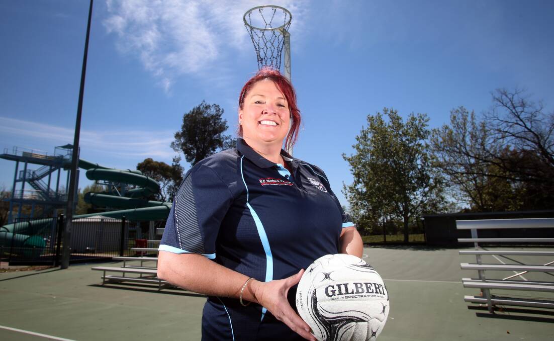 Mandy Burrill-Grinton is eagerly looking forward to coaching Inglewood for the first time in a Loddon Valley Football Netball League match for premiership points on Saturday against Marong. Picture: GLENN DANIELS