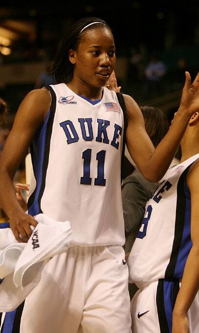 NEW RECRUIT: Chante Black in her college days at Duke University, where she averaged more than 10 points and seven rebounds per game. Picture: GETTY IMAGES