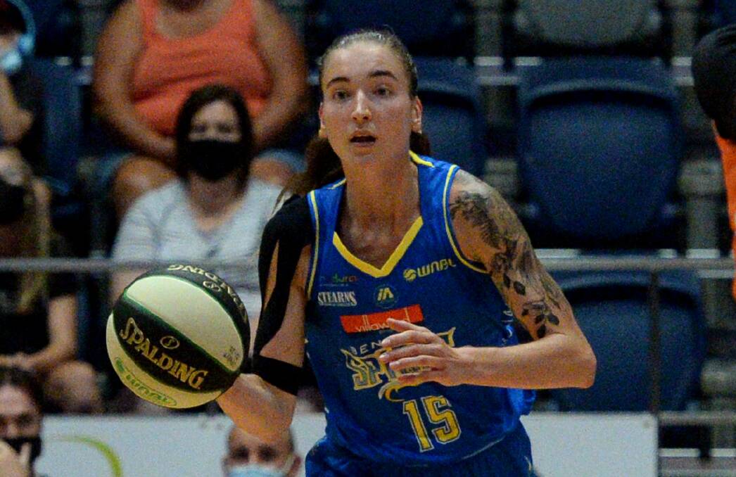 Opals squad member Anneli Maley led the Spirit with with 15 points and 11 rebounds in Sunday's loss to Canberra. Picture: DARREN HOWE